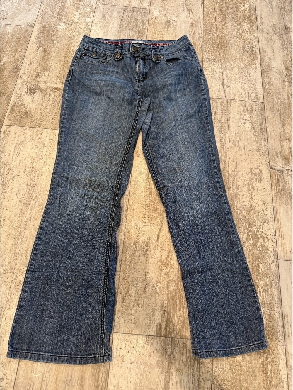 Fashion Bug Womens 10 Blue Bootcut Jeans Y2K Button Waist Denim